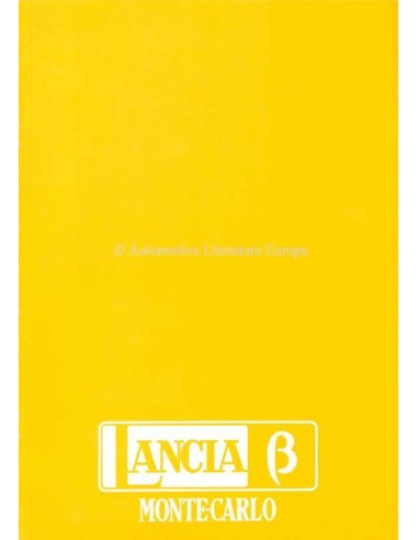 1975 LANCIA BETA MONTECARLO BROCHURE ITALIAN
