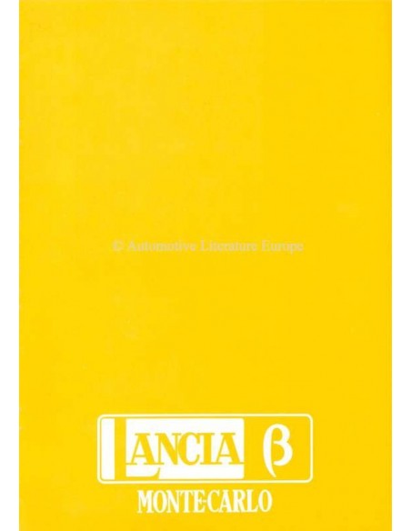 1975 LANCIA BETA MONTECARLO BROCHURE ITALIAN