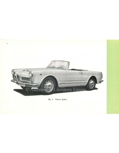 1961 ALFA ROMEO 2000 OWNERS MANUAL ITALIAN 2