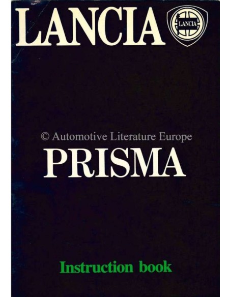 1983 LANCIA PRISMA BETRIEBSANLEITUNG ENGLISCH