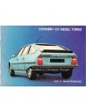1984 CITROËN CX DIESEL TURBO INSTRUCTIEBOEKJE ITALIAANS