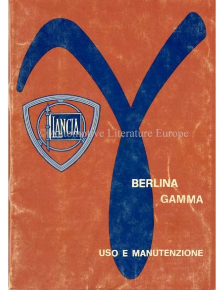 1976 LANCIA GAMMA BERLINA OWNERS MANUAL ITALIAN