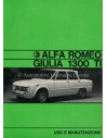 1971 ALFA ROMEO GIULIA 1300 TI INSTRUCTIEBOEKJE ITALIAANS