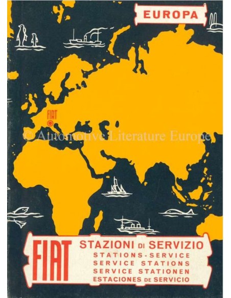 1966 FIAT SERVICE STATIONS EUROPA HANDBOEK