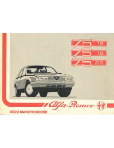 1988 ALFA ROMEO 75 INSTRUCTIEBOEKJE ITALIAANS