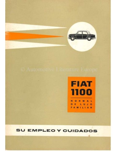 1961 FIAT 1100 OWNERS MANUAL SPANISH
