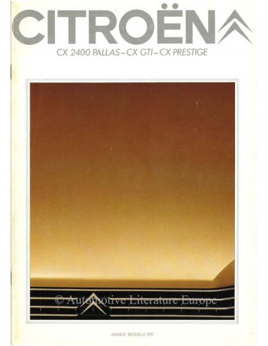 1981 CITROËN CX BROCHURE FRANS