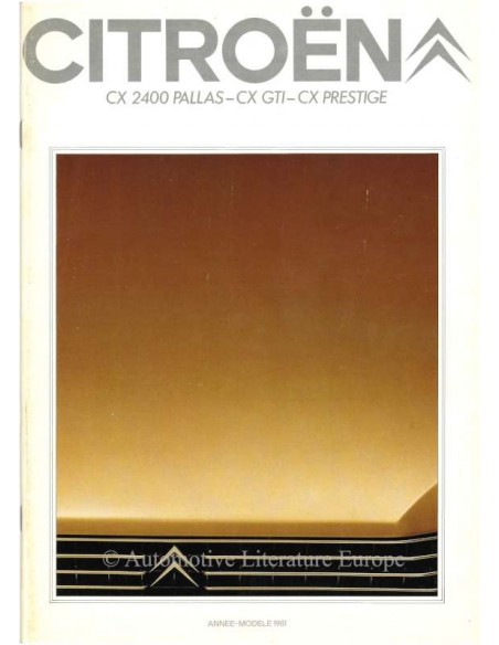 1981 CITROËN CX BROCHURE FRANS