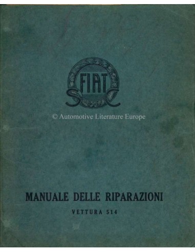 1930 FIAT 514 WERKPLAATSHANDBOEK ITALIAANS