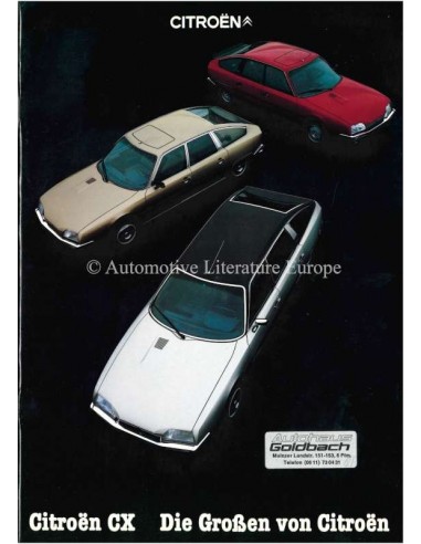 1981 CITROËN CX BROCHURE DUITS