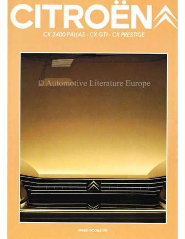 1981 CITROËN CX BROCHURE FRENCH