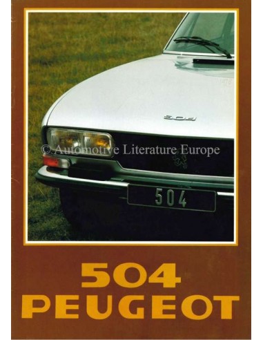 1978 PEUGEOT 504 BROCHURE DUTCH