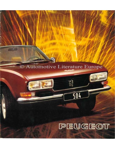 1975 PEUGEOT 504 BROCHURE NEDERLANDS