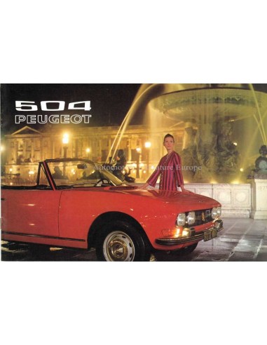 1972 PEUGEOT 504 BROCHURE DUTCH
