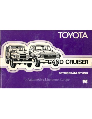 1980 TOYOTA LANDCRUISER INSTRUCTIEBOEKJE DUITS