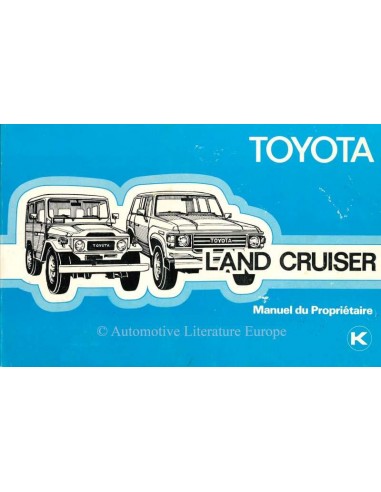 1980 TOYOTA LANDCRUISER BETRIEBSANLEITUNG FRANZÖSISCH