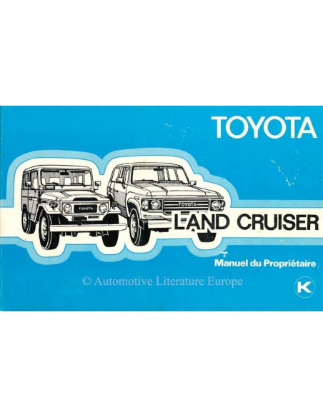 1980 TOYOTA LANDCRUISER OWNERS MANUAL FRENCH