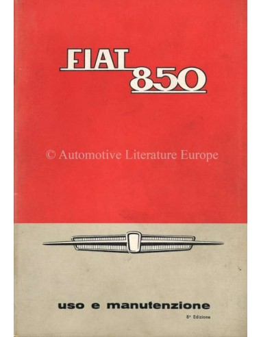 1966 FIAT 850 BETRIEBSANLEITUNG ITALIENISCH