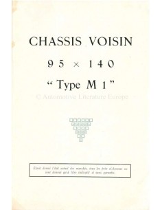 1920 VOISIN TYPE M1 ERSATZTEILKATALOG FRANZÖSISCH 2