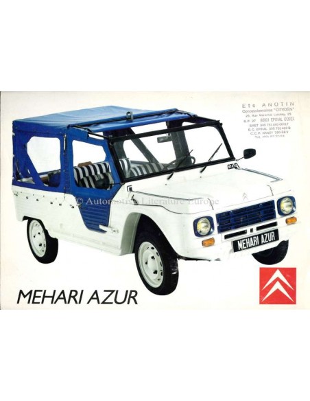 1987 CITROEN MEHARI AZUR BROCHURE FRANS