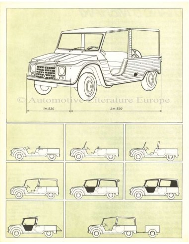 1970 CITROEN DYANE 6 MEHARI BROCHURE NEDERLANDS