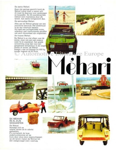 1970 CITROEN MEHARI BROCHURE NEDERLANDS
