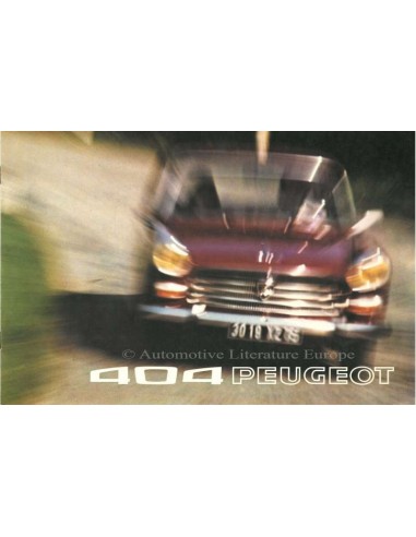 1973 PEUGEOT 404 SALOON BROCHURE DUTCH