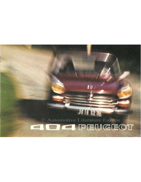 1973 PEUGEOT 404 SALOON BROCHURE DUTCH