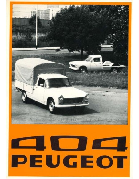 1976 PEUGEOT 404 COMPANY CAR BROCHURE DUTCH