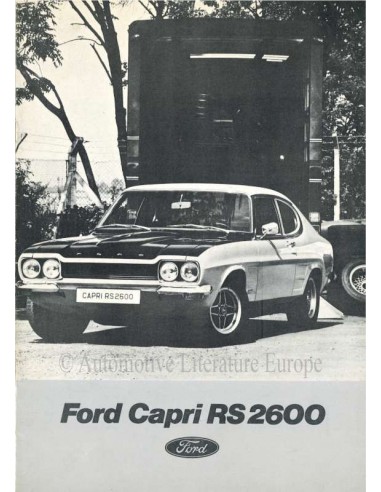 1972 FORD CAPRI RS 2600 BROCHURE NEDERLANDS