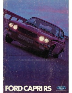1972 FORD CAPRI RS BROCHURE GERMAN
