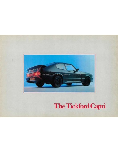 1983 FORD TICKFORD CAPRI PROSPEKT ENGLISCH
