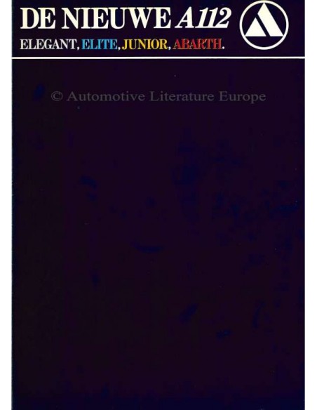 1982 AUTOBIANCHI A112 BROCHURE DUTCH