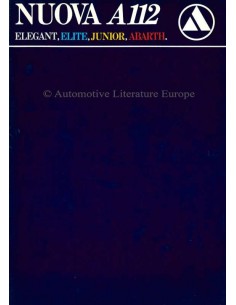 1981 AUTOBIANCHI A112 BROCHURE ITALIAN