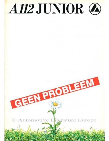 1982 AUTOBIANCHI A112 JUNIOR BROCHURE DUTCH