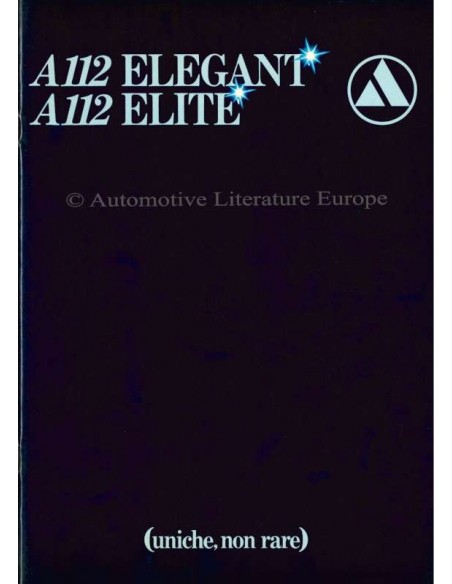 1979 AUTOBIANCHI A112 BROCHURE ITALIAANS