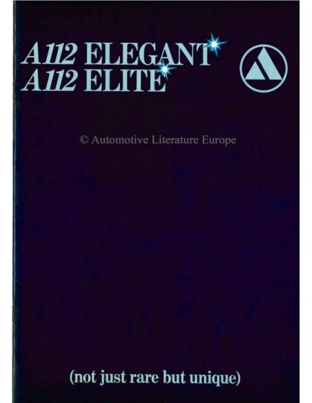 1979 AUTOBIANCHI A112 ELEGANT / ELITE BROCHURE ENGLISH