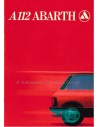 1980 AUTOBIANCHI A112 ABARTH BROCHURE FRANS
