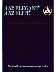 1979 AUTOBIANCHI A112 ELEGANT / ELITE BROCHURE GERMAN