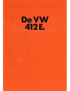 1973 VOLKSWAGEN 412 E BROCHURE DUTCH