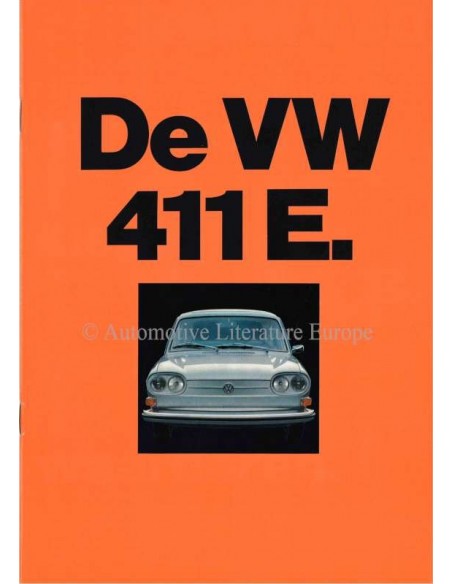 1971 VOLKSWAGEN 411 E BROCHURE NEDERLANDS
