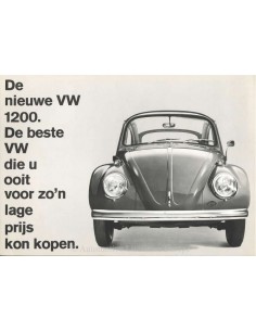 1967 VOLKSWAGEN 1200 KÄFER PROSPEKT NIEDERLÄNDISCH