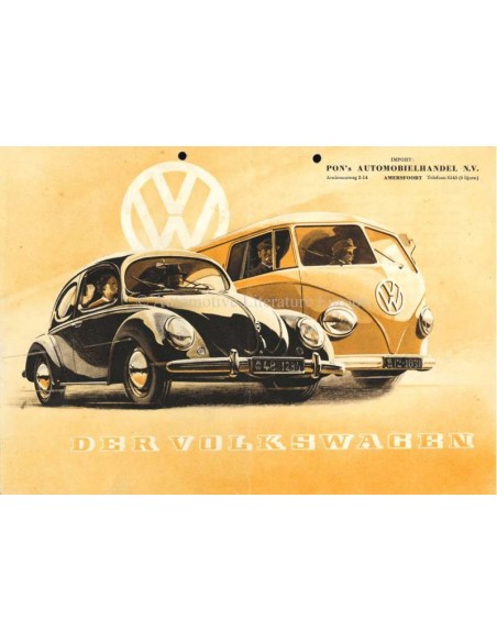 1951 VOLKSWAGEN KEVER / TRANSPORTER BROCHURE DUITS