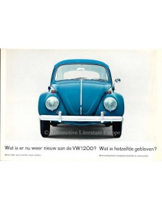 1964 VOLKSWAGEN KEVER 1200 BROCHURE NEDERLANDS