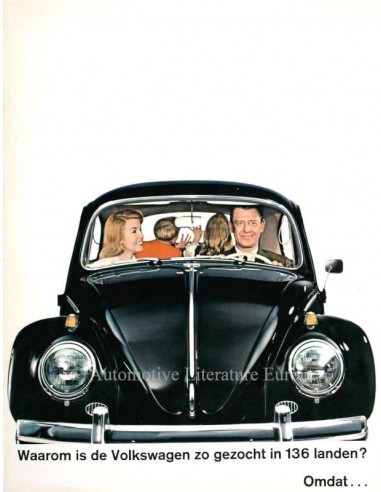 1962 VOLKSWAGEN KÄFER 1200 PROSPEKT NIEDERLÄNDISCH