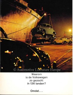 1963 VOLKSWAGEN KÄFER 1200 PROSPEKT NIEDERLÄNDISCH