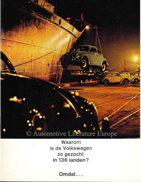 1963 VOLKSWAGEN KÄFER 1200 PROSPEKT NIEDERLÄNDISCH