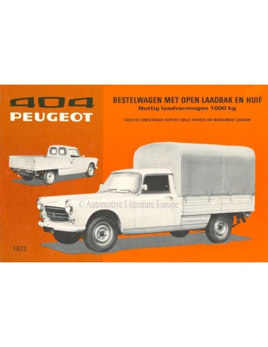1973 PEUGEOT 404 DIENSTWAGEN DATENBLATT NIEDERLANDISCH