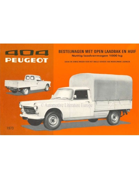 1973 PEUGEOT 404 COMPANY CAR LEAFLET DUTCH