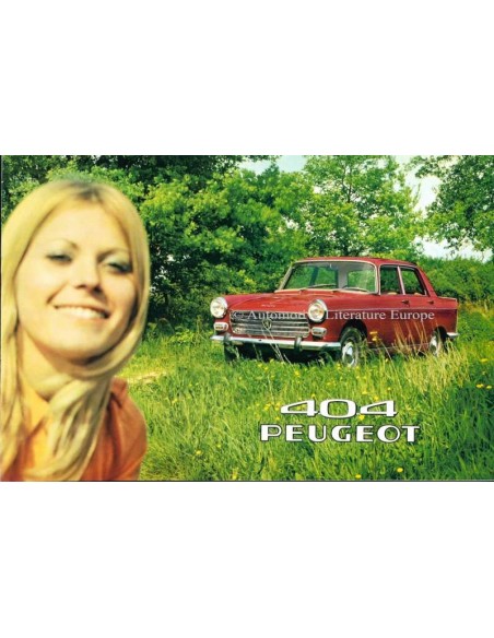 1970 PEUGEOT 404 SALOON BROCHURE DUTCH